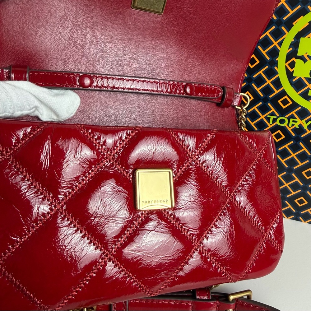 NWT Tory Burch Willa Shine Mini Top Handle Bag - Picture 10 of 12
